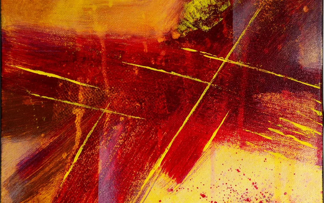 Histoire et création de l’œuvre abstraite Cruz – Peinture acrylique sur toile