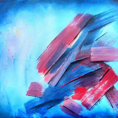 Nethuns, peinture abstraite de Laura Bégot-Guégan