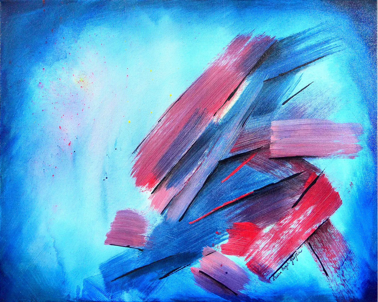 Nethuns, peinture abstraite de Laura Bégot-Guégan