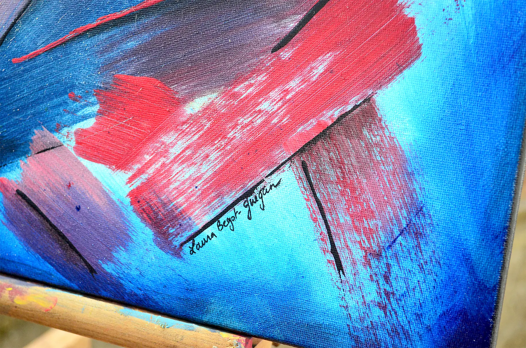 Nethuns, peinture abstraite de Laura Bégot-Guégan