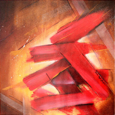 Vulcain, peinture abstraite de Laura Bégot-Guégan