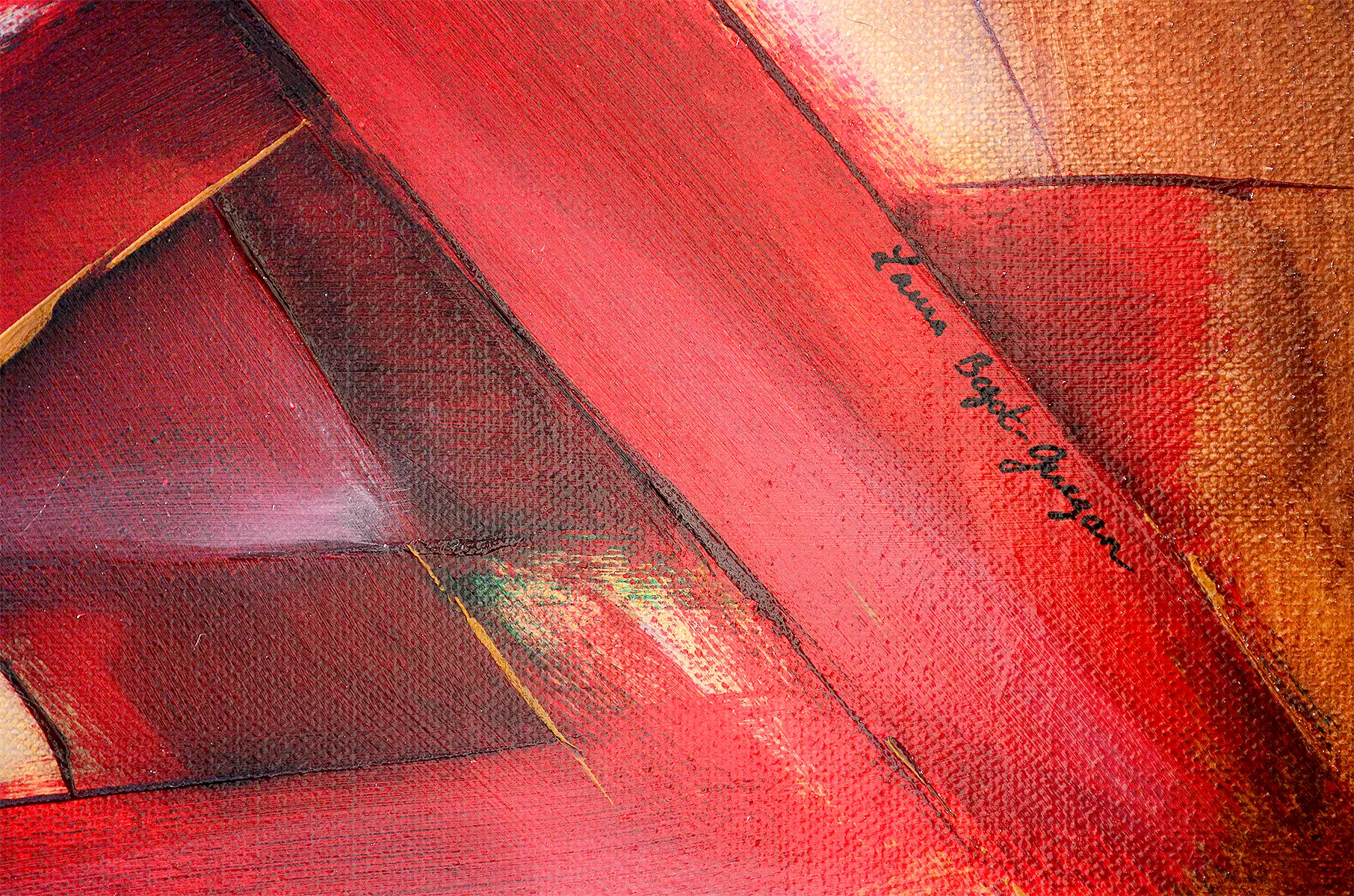 Vulcain, peinture abstraite de Laura Bégot-Guégan