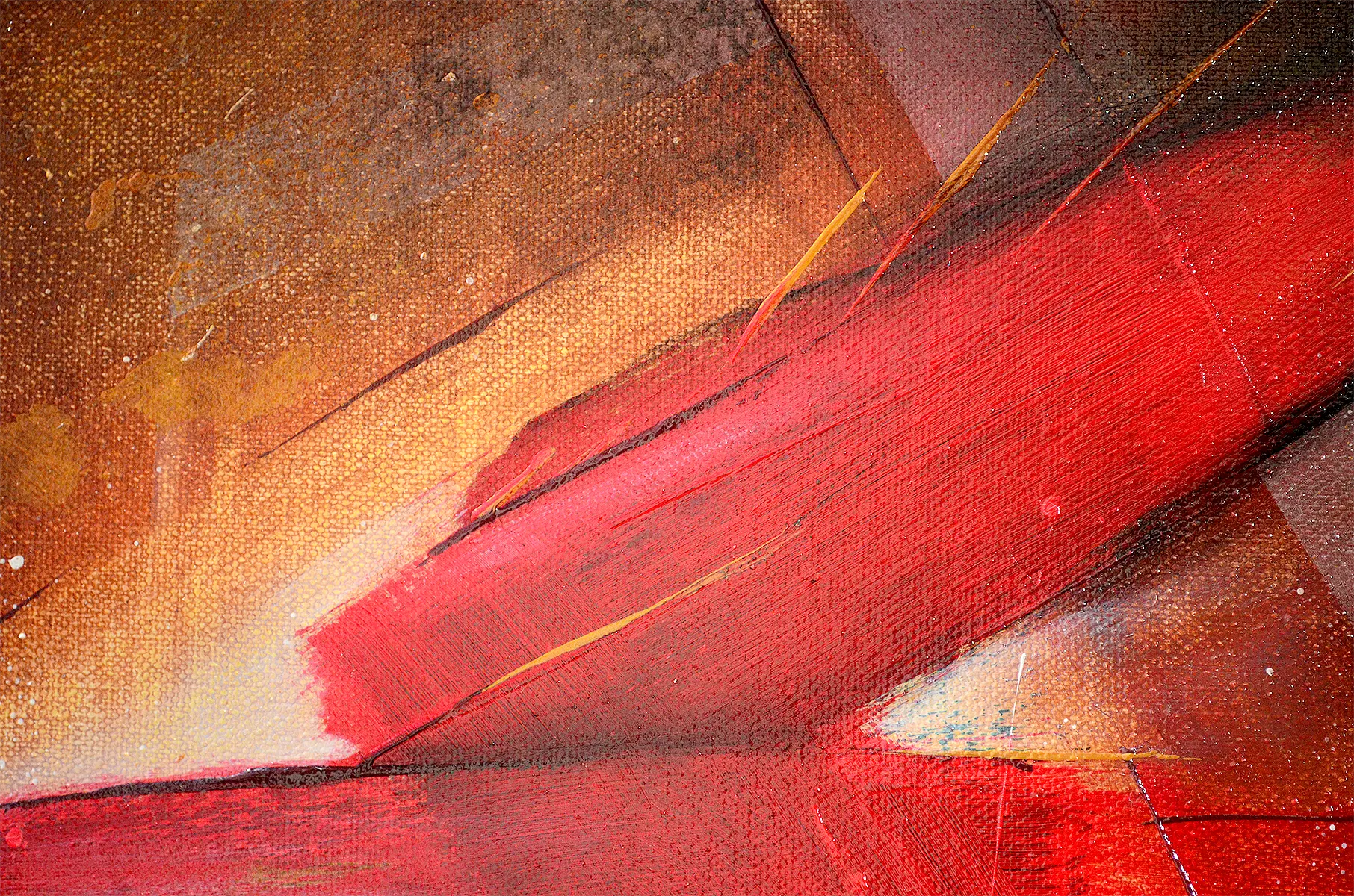 Vulcain, peinture abstraite de Laura Bégot-Guégan