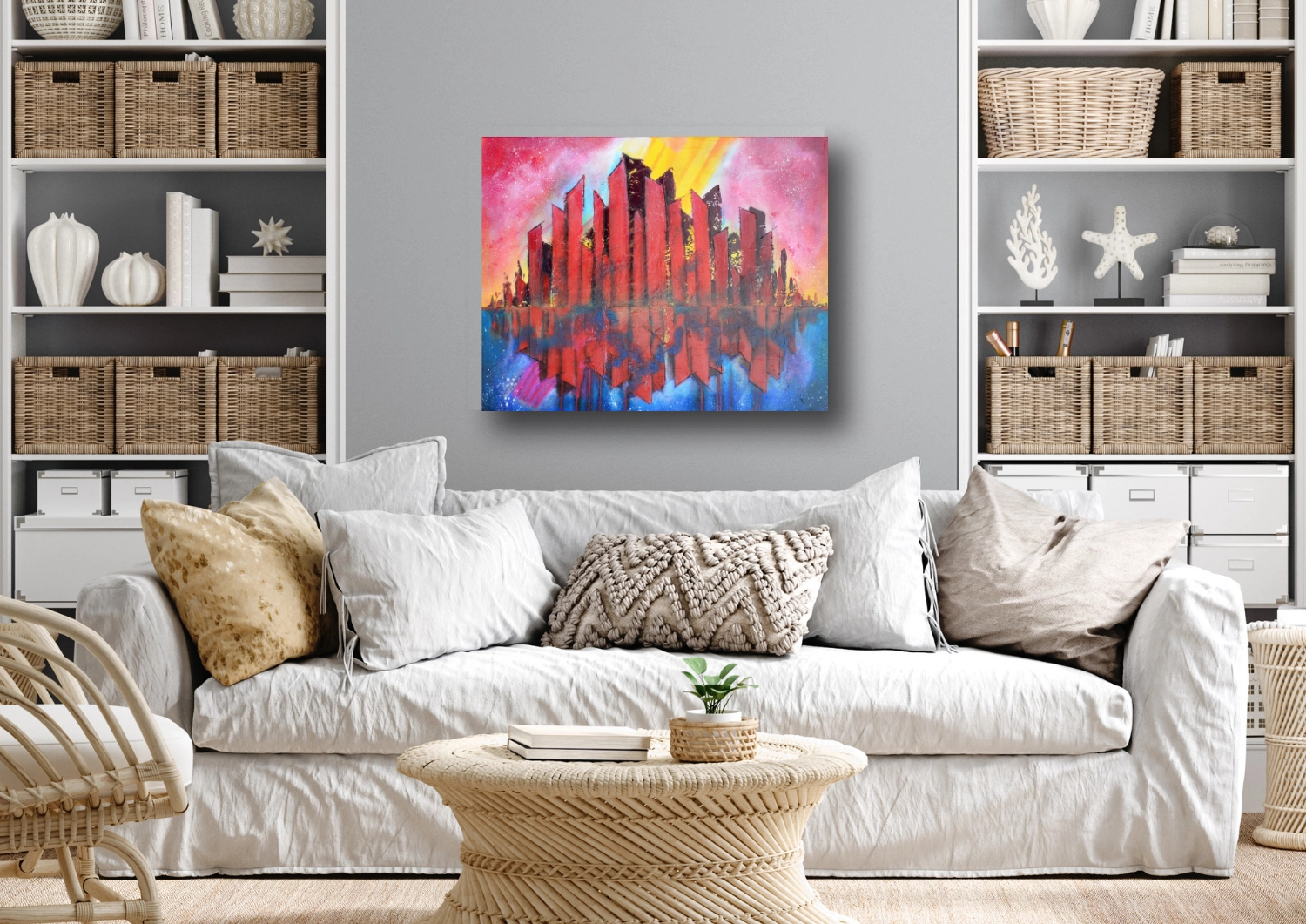 tableau abstrait pour salon — Laura Bégot-Guégan