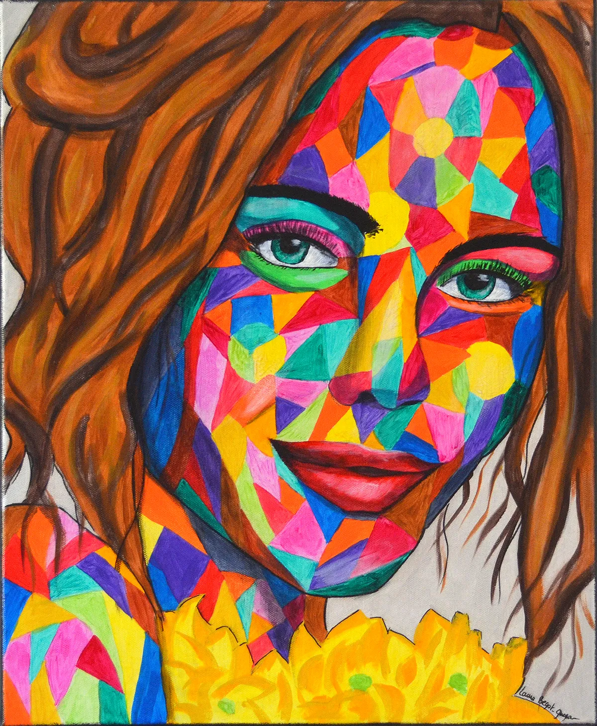 Cassiopée, art contemporain figuratif cubiste et pop art